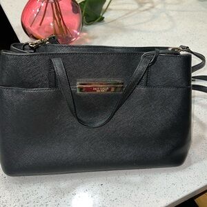 Kate Spade Black Medium Satchel Coated leather 
RN 0102760